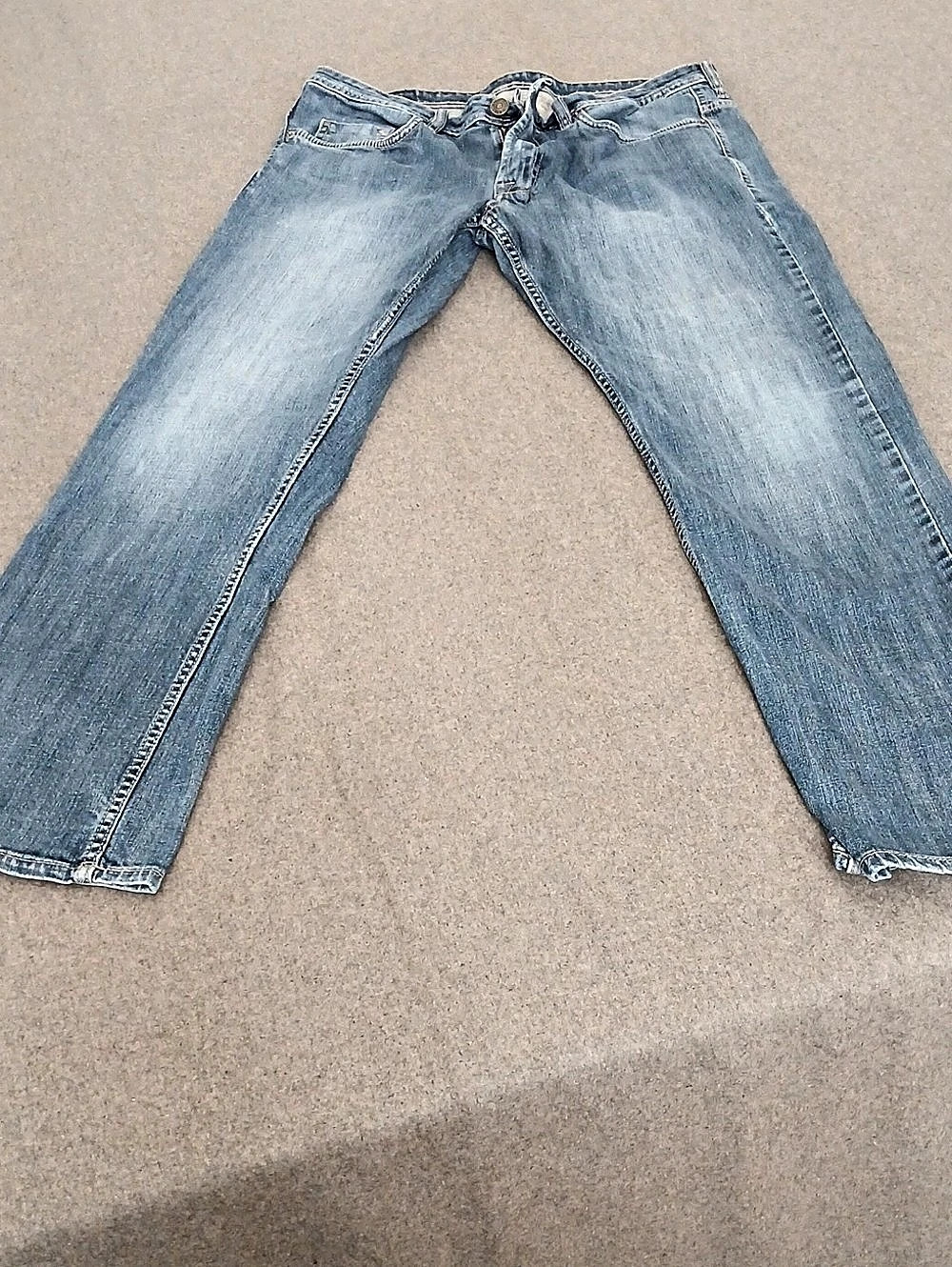 Buffalo David Bitton Blue Straight Leg Jeans Waist 36 x 30.5